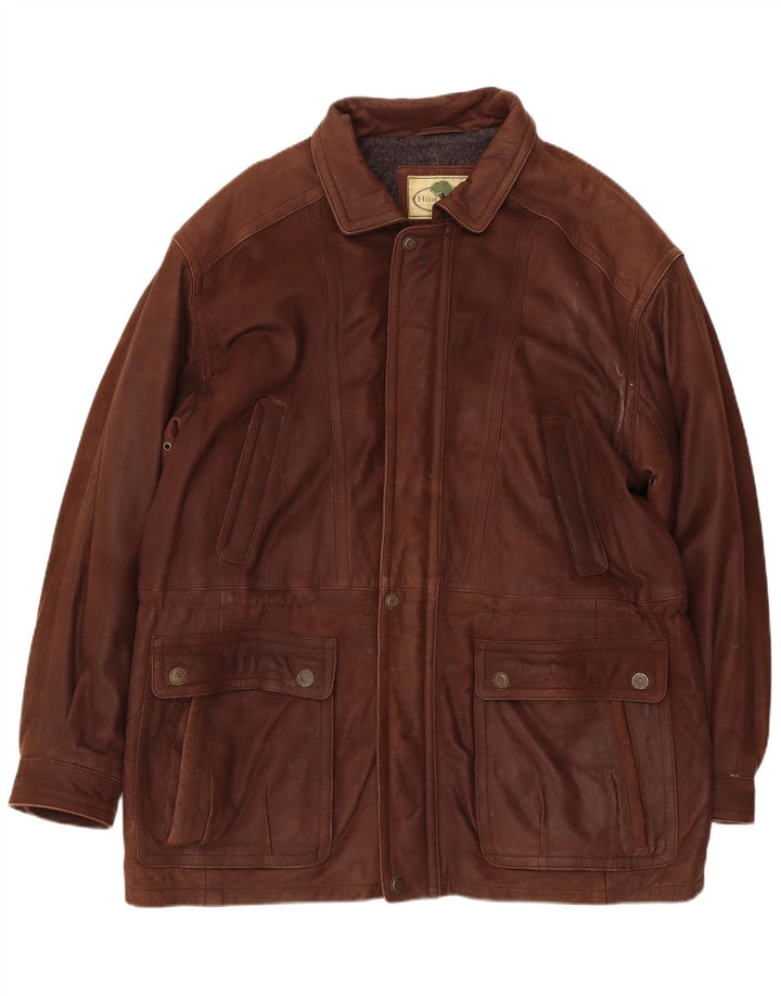 Hidepark Veste en cuir pour homme UK 40 Grand cuir marron