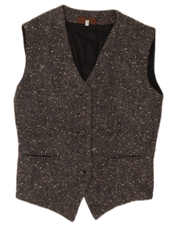 Patrizia Brenner Womens Waistcoat IT 44 Medium Black Flecked