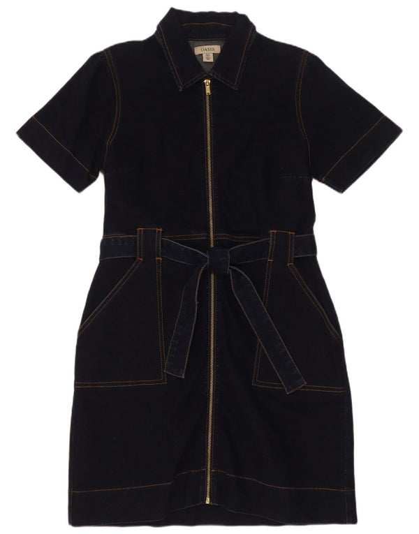 Oasis Womens Denim Dress UK 12 Medium Navy Blue Cotton