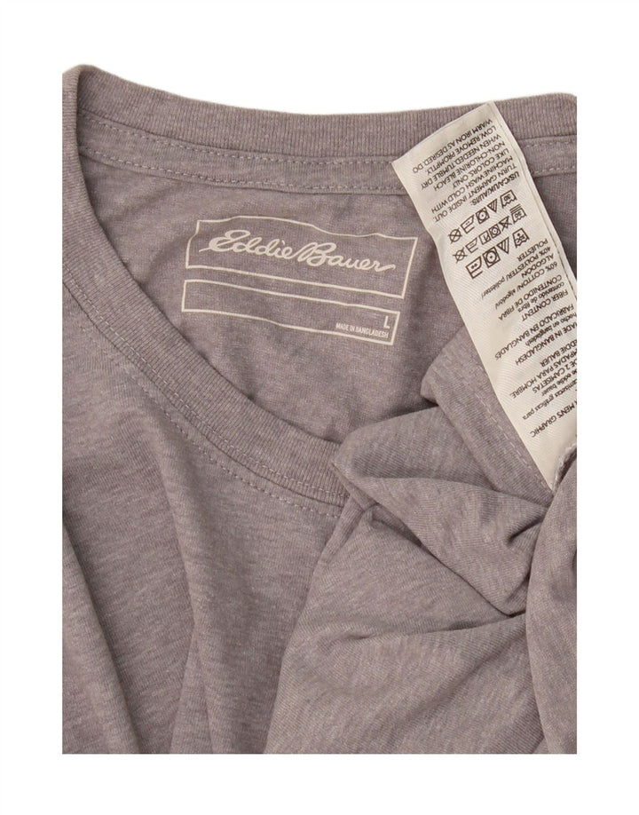 EDDIE BAUER Mens T-Shirt Top Large Grey Cotton Vintage Eddie Bauer and Second-Hand Eddie Bauer from Messina Hembry 