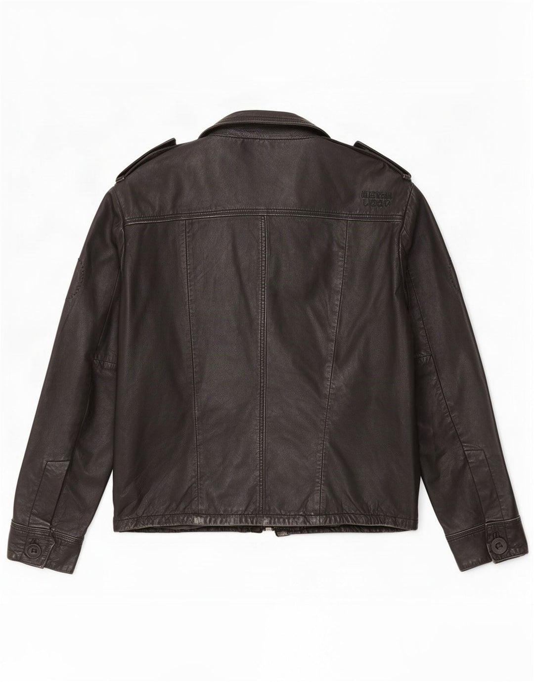 Superdry Veste en cuir militaire pour homme UK 40 Large Noir
