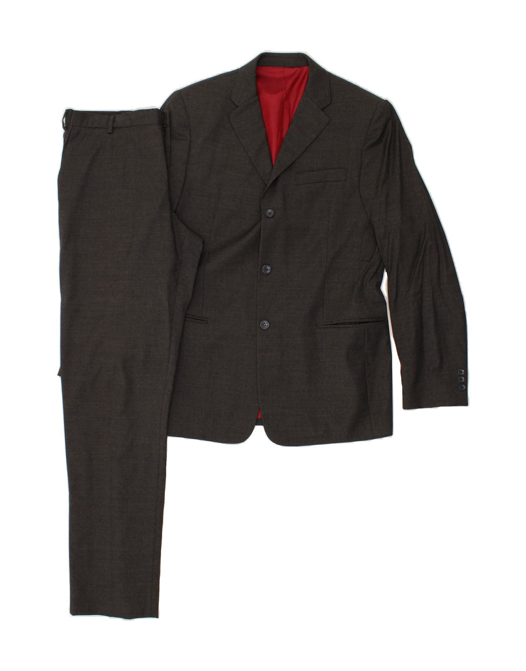 DOLCE & GABBANA Costume 2 pièces 3 boutons pour homme UK 40 Large W36 L34 Laine Grise