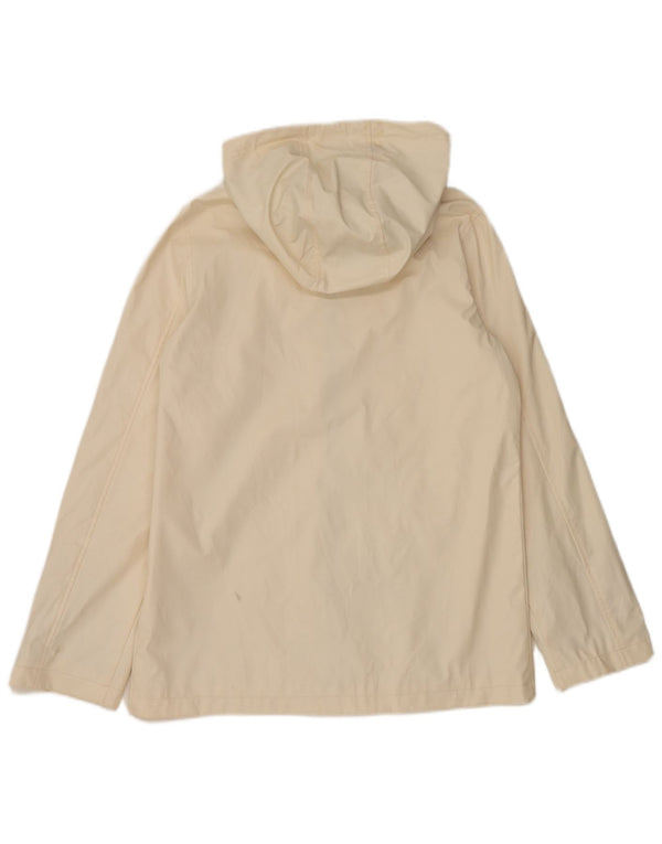 Topshop Veste de pluie à capuche surdimensionnée pour femme UK 10 Small Blanc cassé