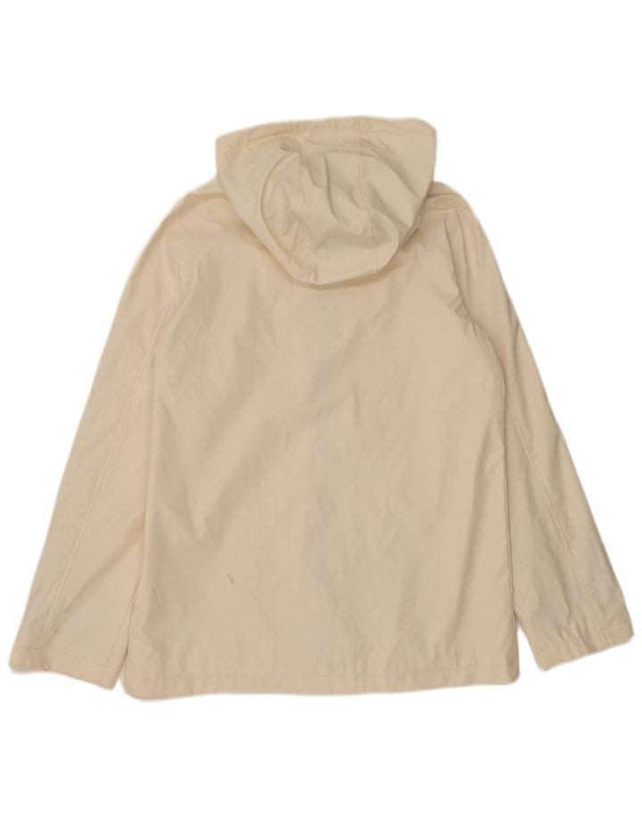 Topshop Veste de pluie à capuche surdimensionnée pour femme UK 10 Small Blanc cassé