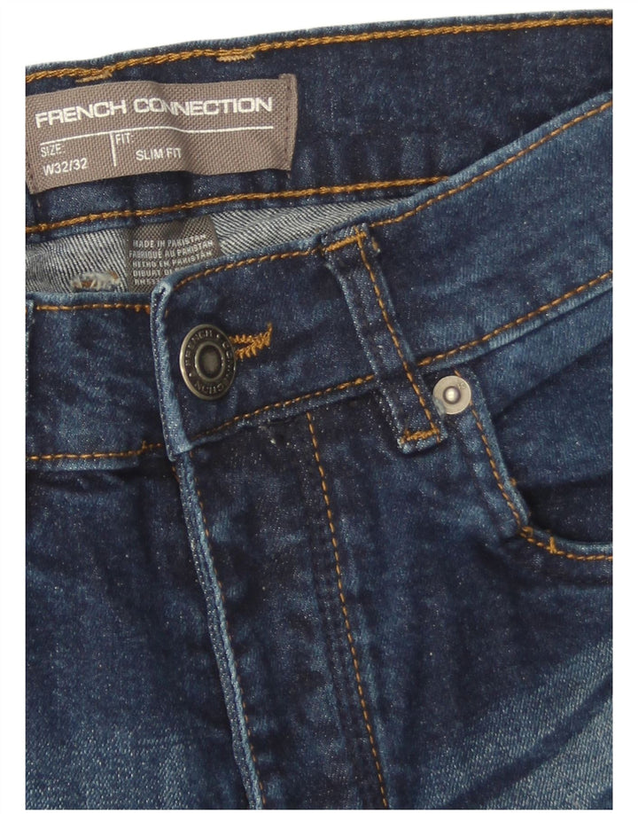 French Connection Jean Slim Homme W32 L32 Bleu Coton