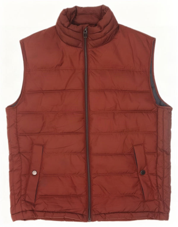 Zara Gilet rembourré pour homme UK 40 Large Marron