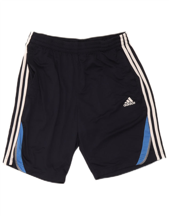 Adidas Short de sport pour femme en polyester color block bleu marine moyen