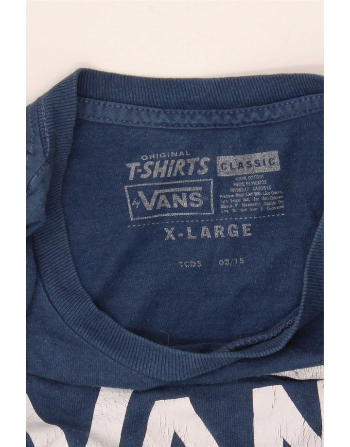 Vans T-shirt graphique pour hommes XL Bleu Coton