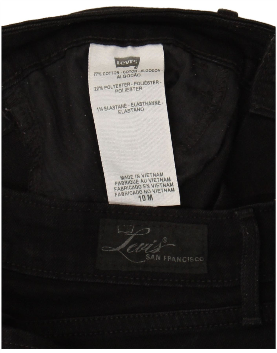 Levi's Jean Bootcut Femme US 10 Large W32 L31 Coton Noir