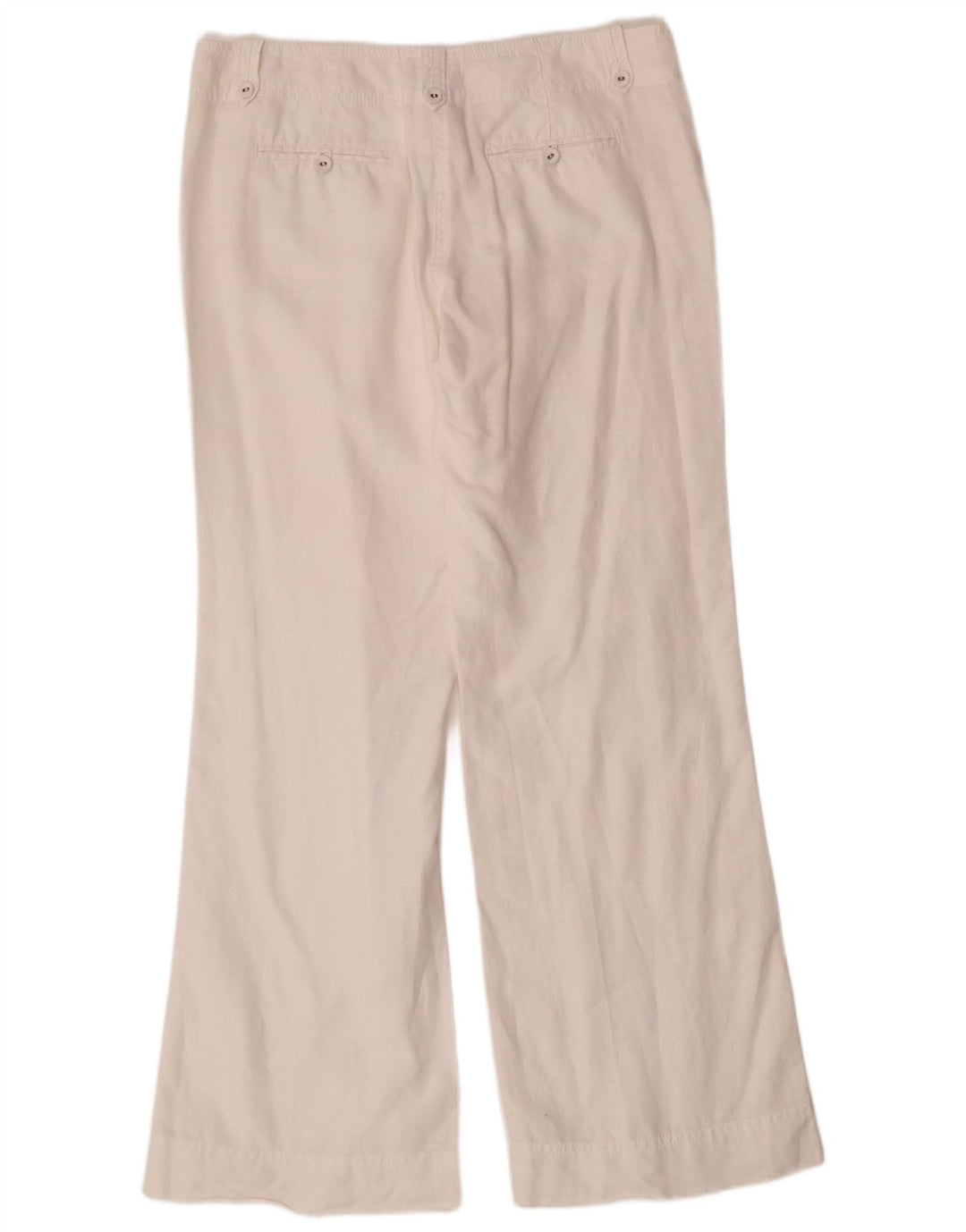 MONSOON Pantalon Chino Bootcut Femme UK 12 Moyen W32 L31 Lin Blanc
