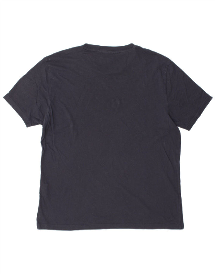 CHAMPION Mens T-Shirt Top Large Navy Blue Cotton