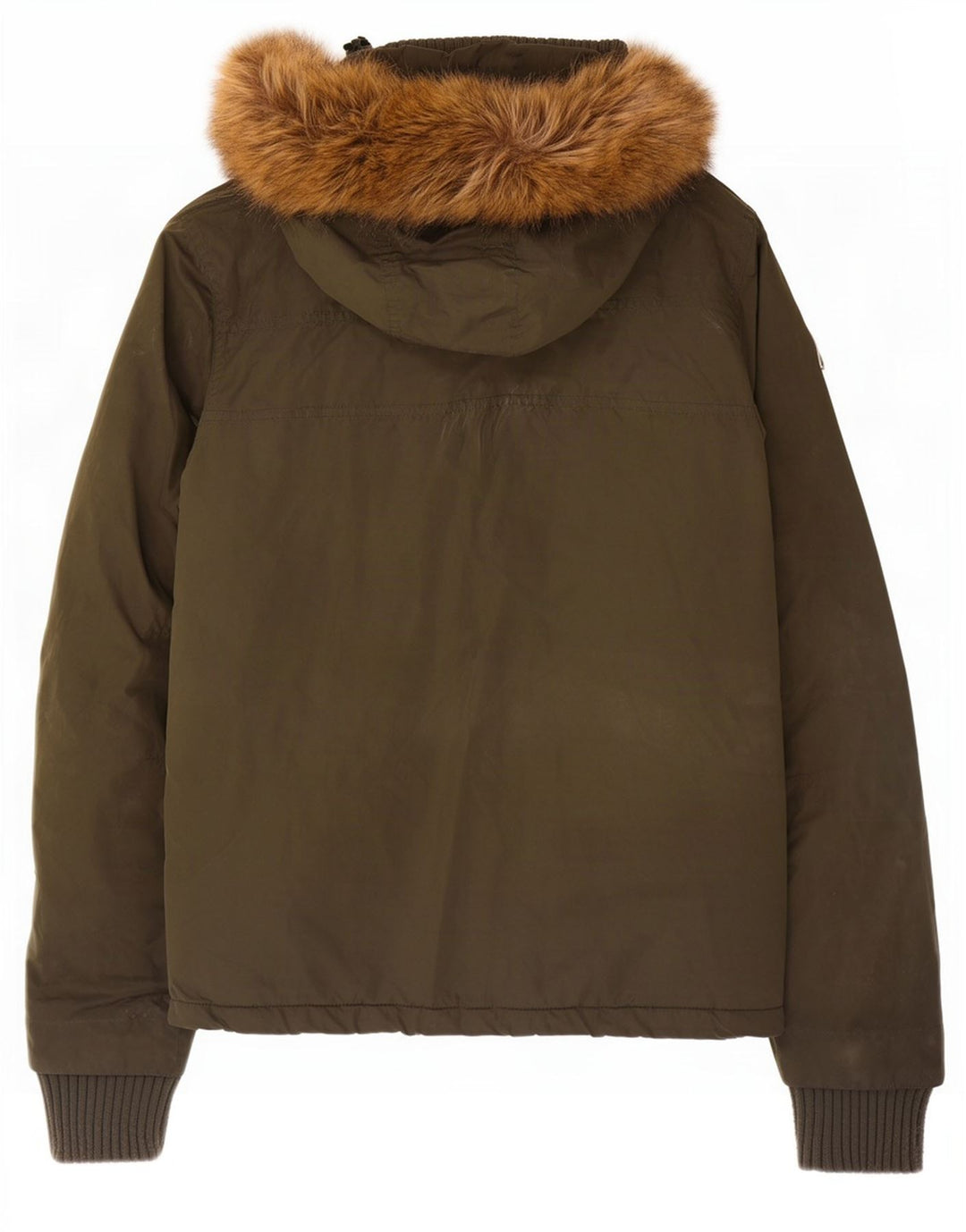 Superdry Veste coupe-vent à capuche pour femme UK 14 Medium Kaki Polyester