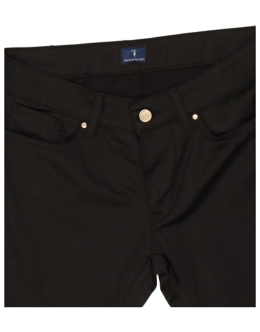 TRUSSARDI Womens Bootcut Casual Trousers W26 L32 Black Vintage Trussardi and Second-Hand Trussardi from Messina Hembry 
