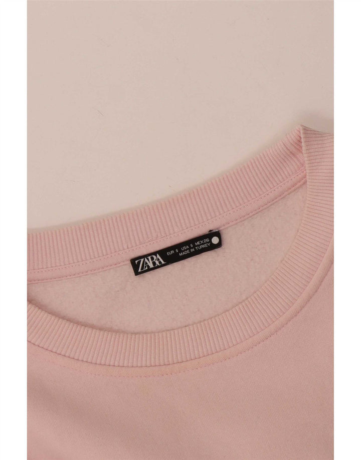 Zara Sweat-shirt pour femme UK 10 Petit Rose
