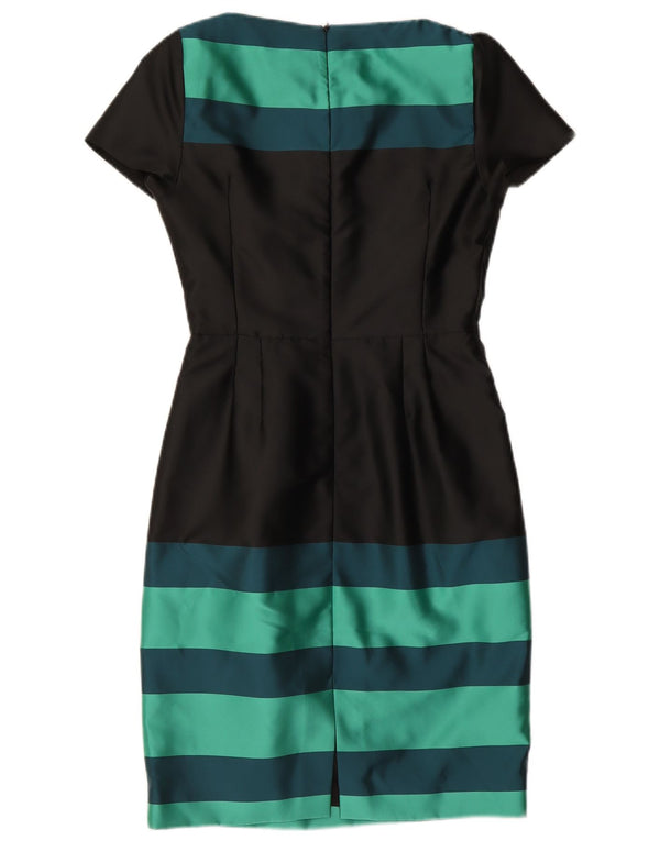 L.K. Bennett Womens Sheath Dress UK 8 Small Black Colourblock Polyester