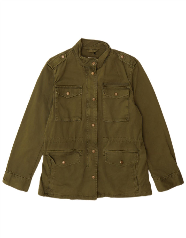 Gap Veste militaire surdimensionnée pour femme UK 10 Petit coton vert