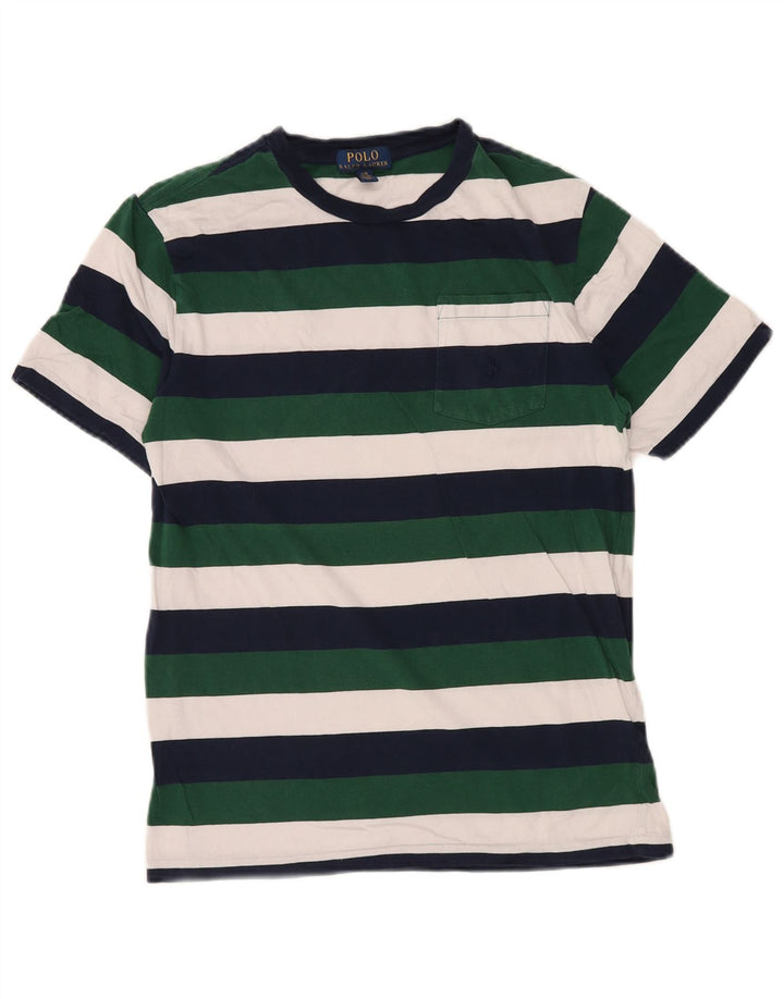 POLO RALPH LAUREN T-Shirt Garçon 11-12 ans Large Rayé Multicolore