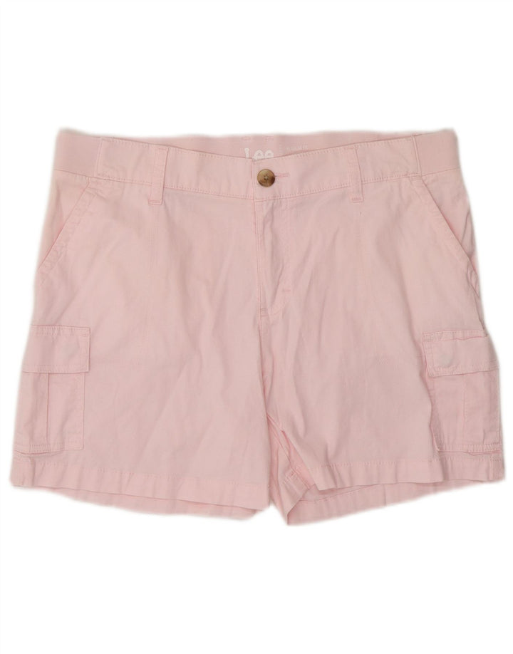 LEE Short cargo coupe régulière pour femme US 12 Large W34 en coton rose