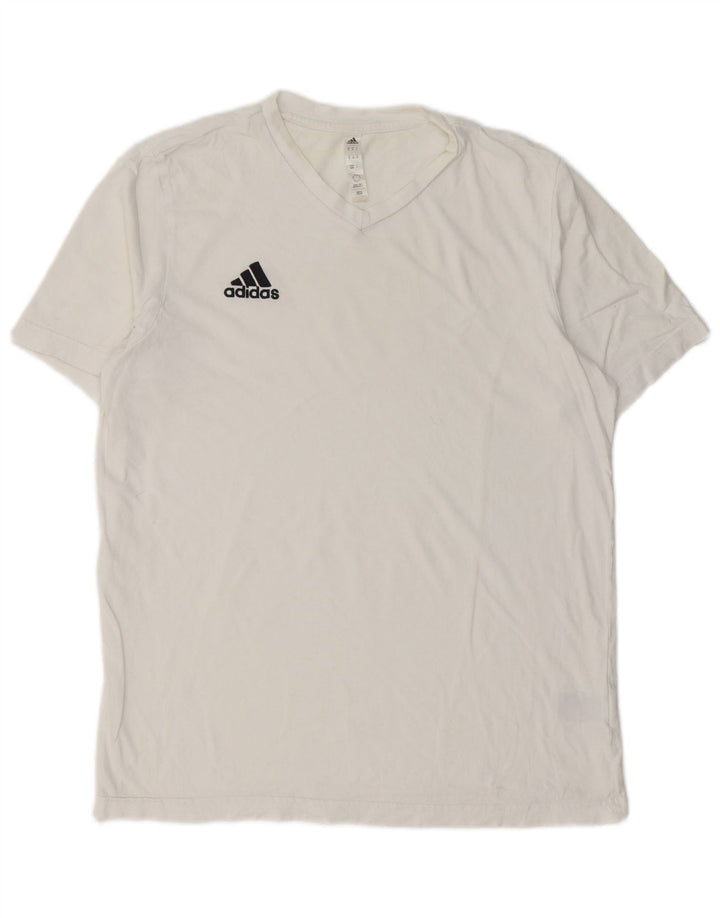 ADIDAS T-Shirt Homme Blanc Moyen Coton