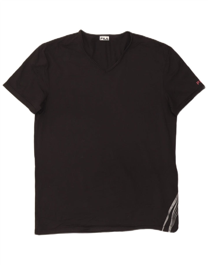 FILA T-Shirt Homme Haut Large Noir