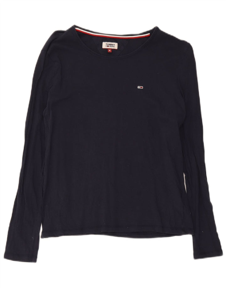 Tommy Hilfiger Haut à manches longues pour femme UK 14 Bleu marine moyen Coton