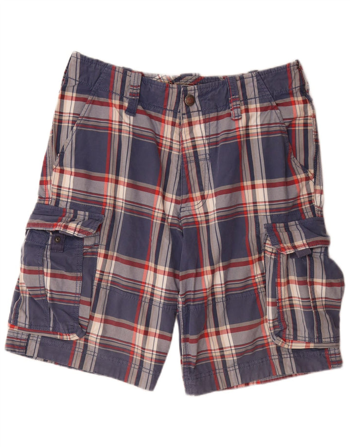 TOMMY HILFIGER Short Cargo Homme W32 Coton Bleu Marine Moyen à Carreaux