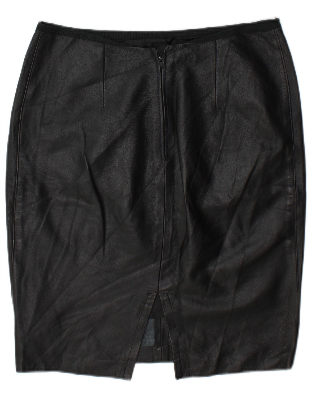 jupe en cuir femme vintage W30 Noir moyen
