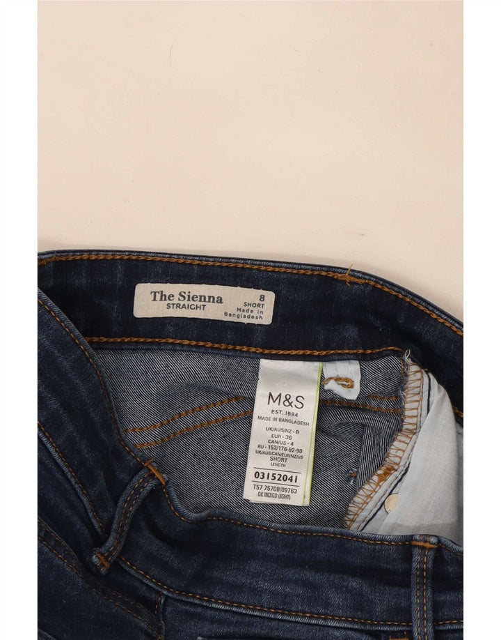 Marks & Spencer Jean droit pour femme UK 8 Small W36 L28 Bleu marine