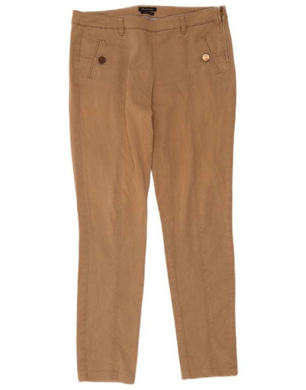 Massimo Dutti Pantalon décontracté slim pour femme EU 38 Small W28 L28 Beige