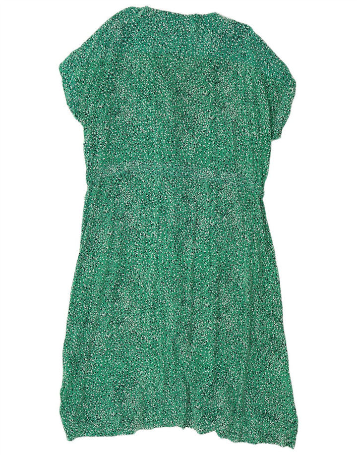JOULES Robe chemise à manches courtes pour femme UK 18 XL Viscose à pois vert