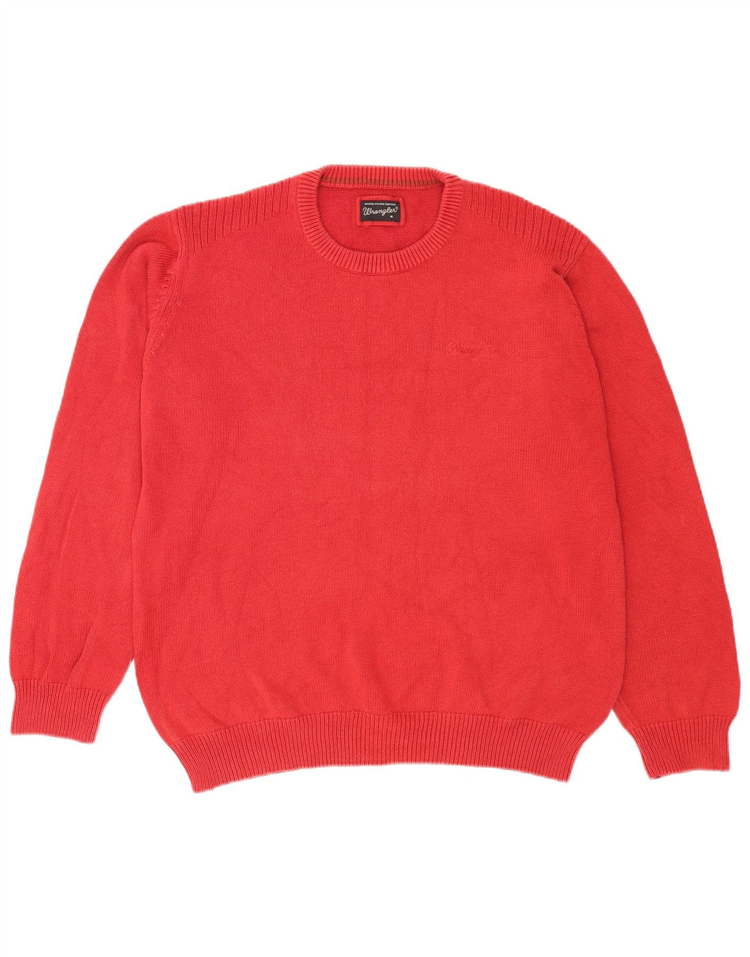 Wrangler Pull col rond pour homme XL en coton rouge