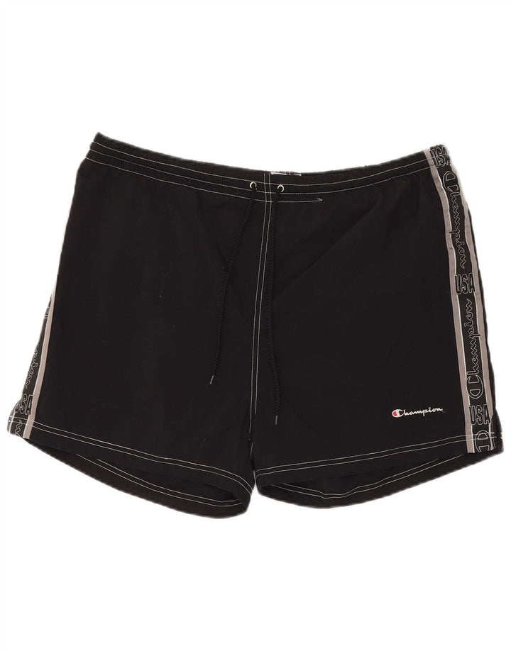 Champion Short de Sport Graphique Homme 2XL Noir Polyamide