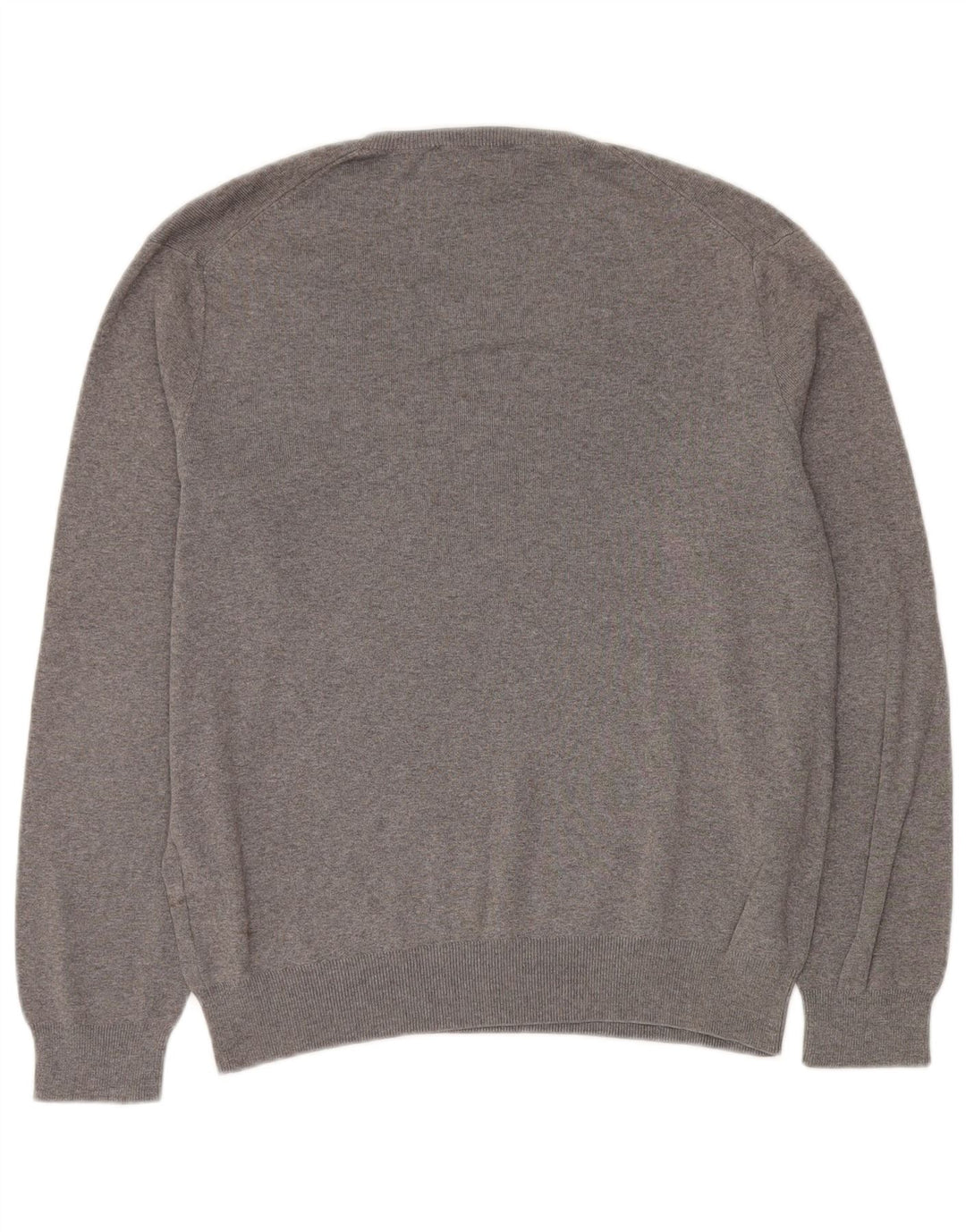 POLO RALPH LAUREN Pull Col V Homme Gris Moyen Coton