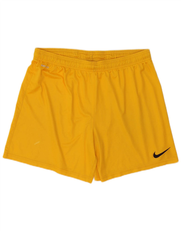Short de sport Nike Dri Fit pour hommes, grand, jaune, polyester