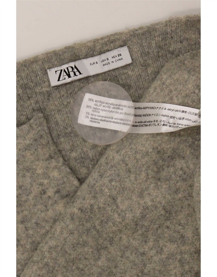 Zara Ensemble 2 pièces surdimensionné en tricot pour femme UK 10 Petit acrylique gris