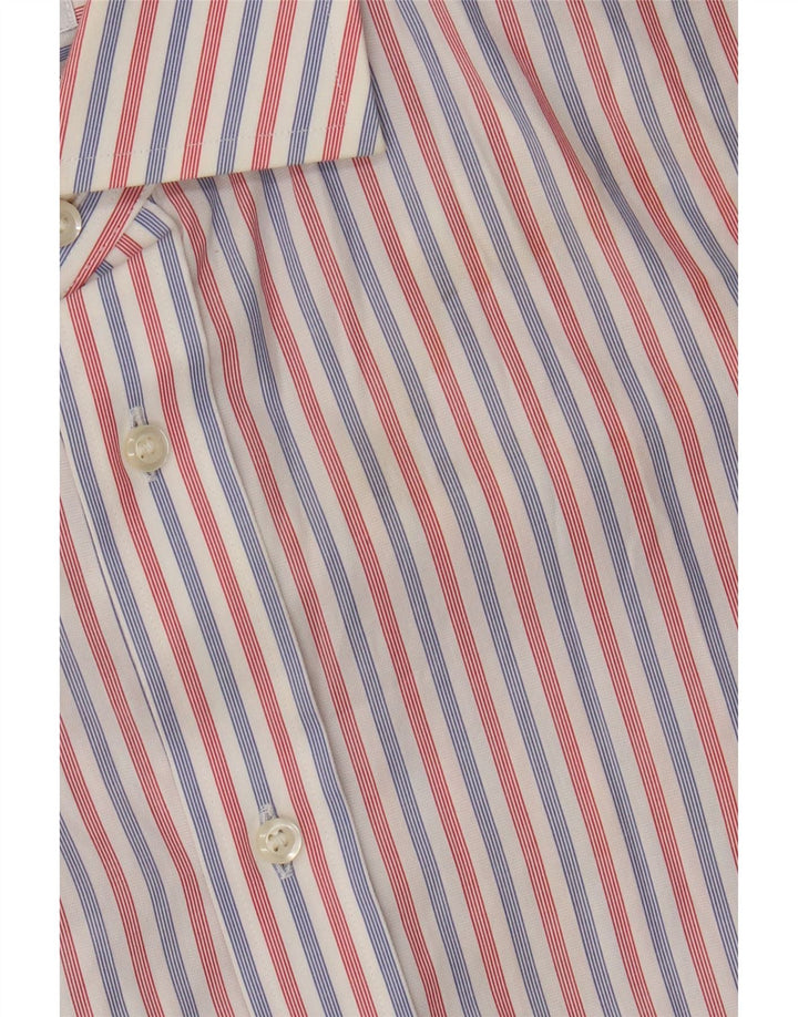 Boggi Chemise Milano Large Rouge Rayé Coton Homme