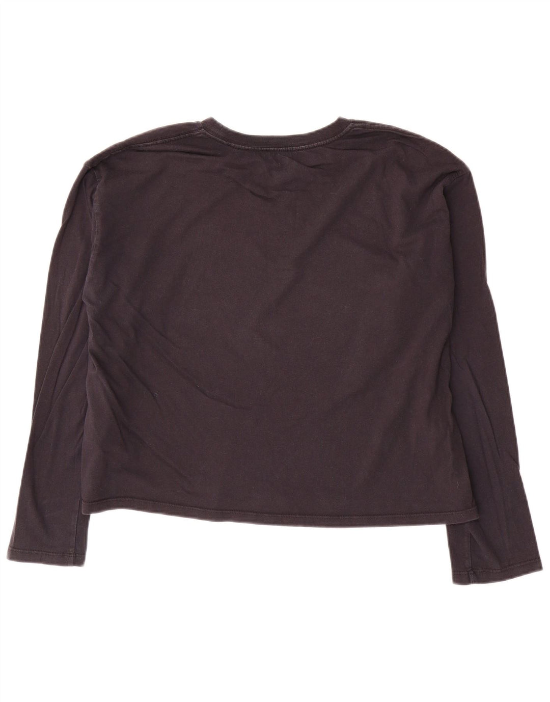 Levi's Crop Top Femme Manches Longues UK 14 Bleu Marine Moyen Coton