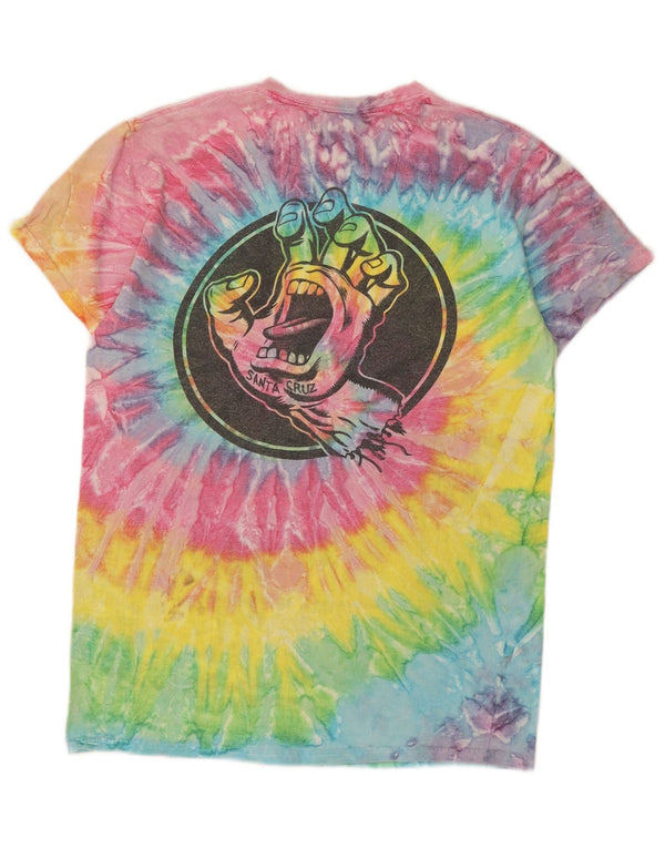 Santa Cruz T-shirt graphique pour homme en coton multicolore Tie Dye