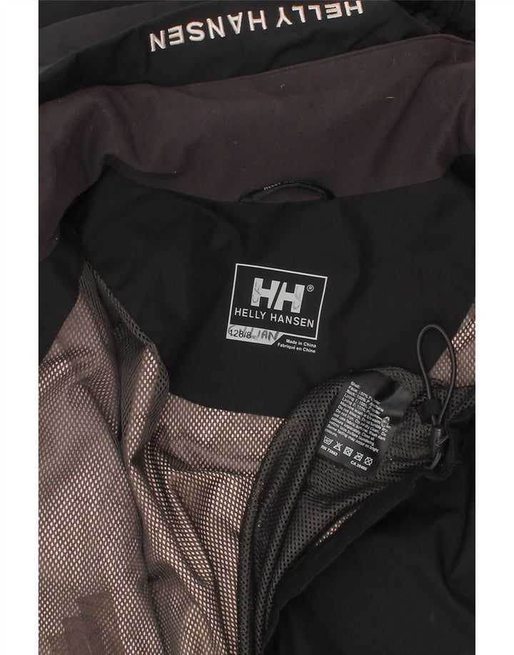 Helly Hansen Veste coupe-vent à capuche pour garçon 7-8 ans Noir Polyester