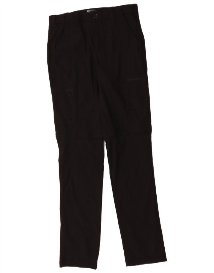 Mountain Warehouse Pantalon Cargo Droit Homme W30 L33 Nylon Noir