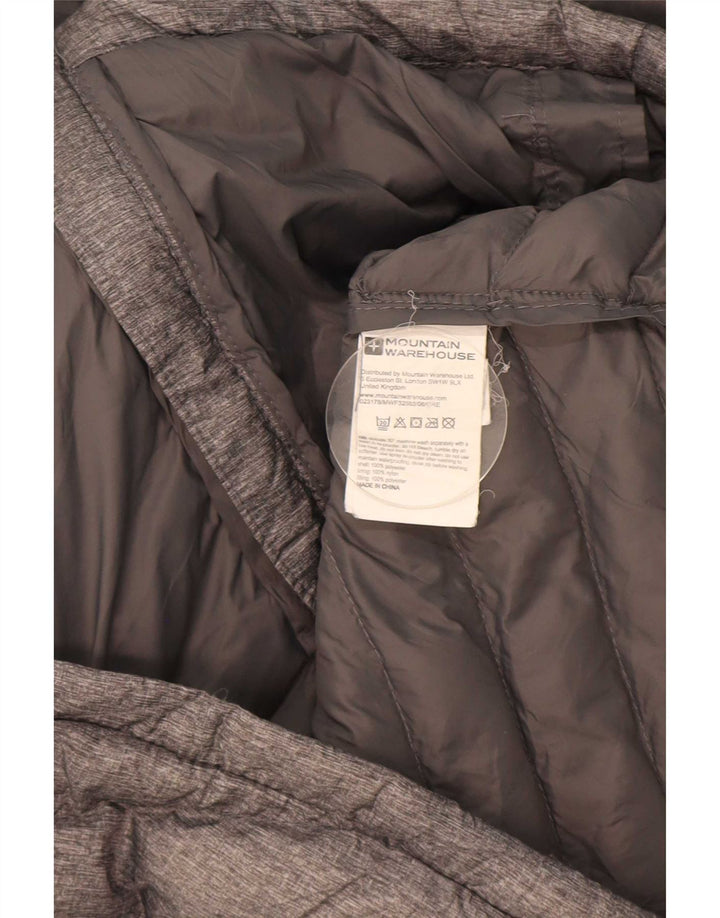 Mountain Warehouse Veste matelassée à capuche pour femme UK 14 Large Gris Polyester