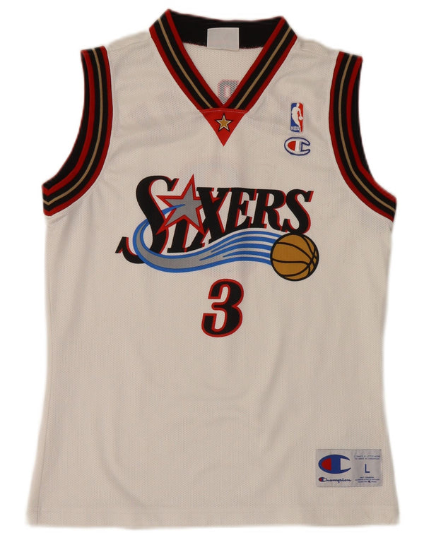 Champion Garçons NBA Graphic Débardeur 11-12 ans Grand Blanc Colorblock