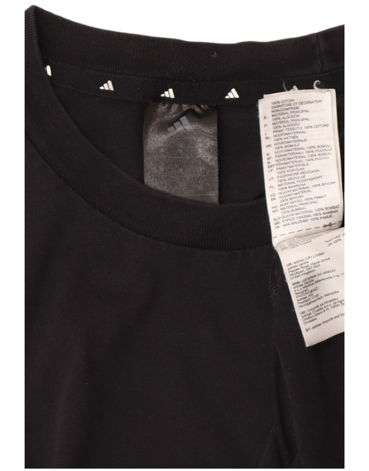ADIDAS T-shirt graphique pour homme en coton noir moyen