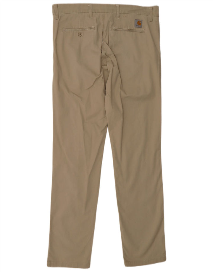 CARHARTT Pantalon Chino Slim Homme W33 L34 Coton Beige
