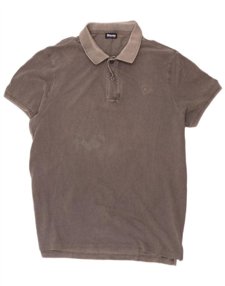 Blauer Polo Homme Coupe Regular 2XL Gris Coton