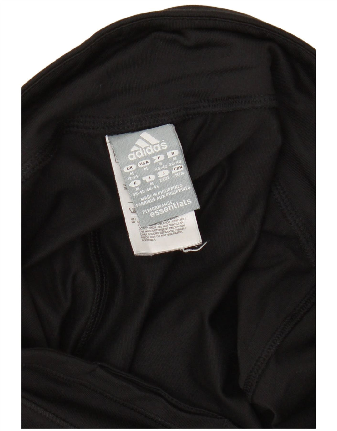 Adidas Leggings Femme UK 12/14 Moyen Noir Polyester