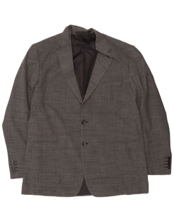 Marks & Spencer Veste blazer à 2 boutons pour homme UK 44 XL en laine à carreaux noirs