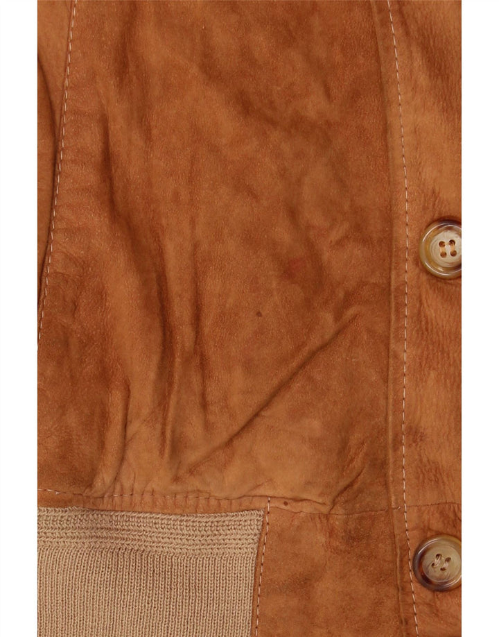 veste en daim bomber homme vintage IT 46 XS Marron