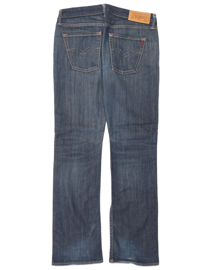 Replay Jean Bootcut Femme W30 L32 Bleu Marine Coton