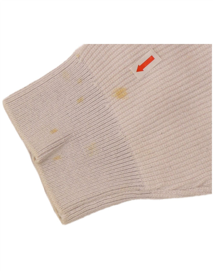 Zara Pull à col rond pour homme en coton blanc moyen